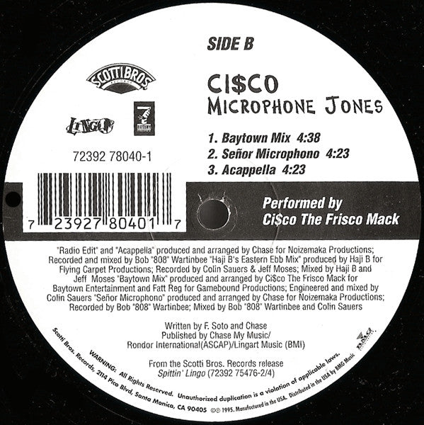 Don Cisco : Microphone Jones (12")