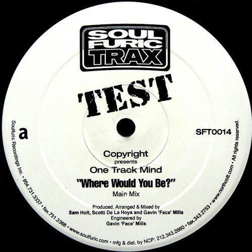 Copyright Presents One Track Mind* - Where Would You Be? (12", TP)