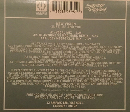 New Vision : (Just) Me And You (12")