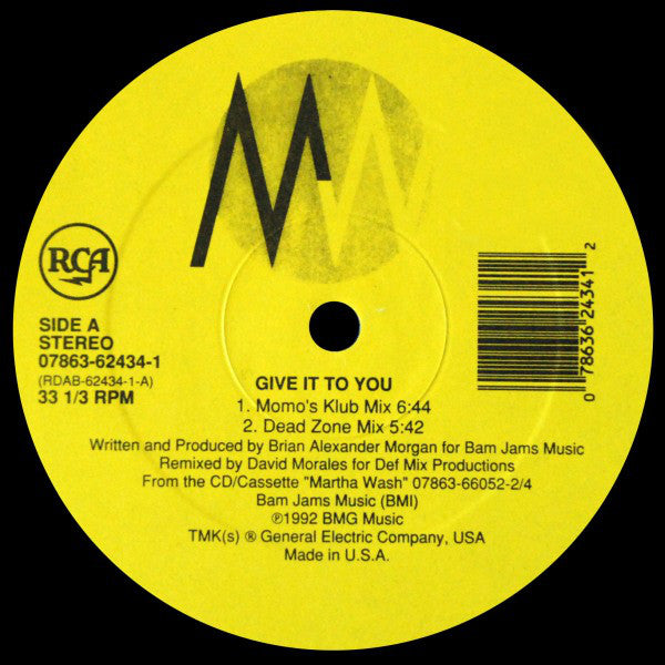 Martha Wash - Give It To You (2x12")