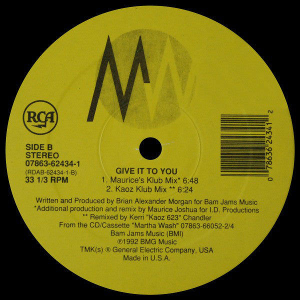 Martha Wash - Give It To You (2x12")