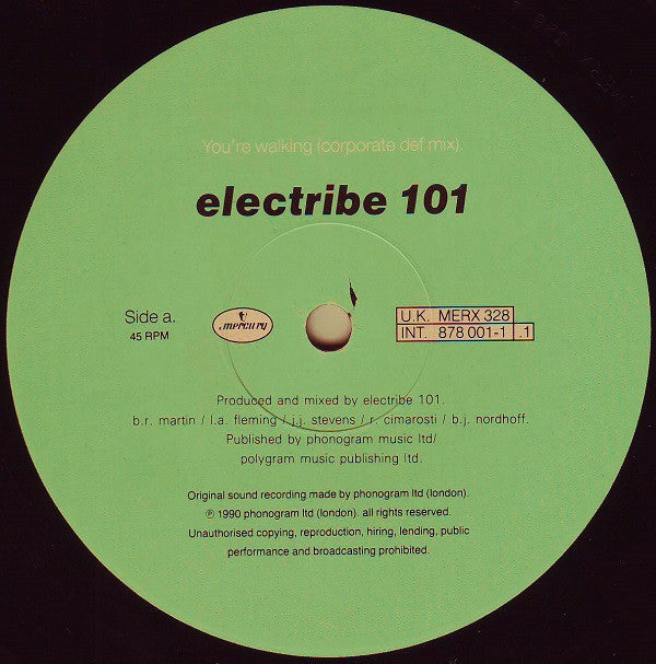 Electribe 101 - You're Walking (12", Single)