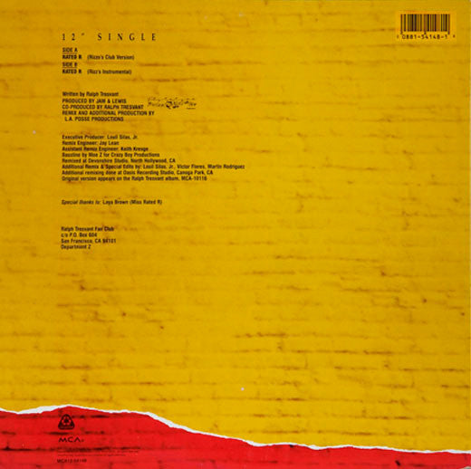 Ralph Tresvant : Rated R (12", Single)