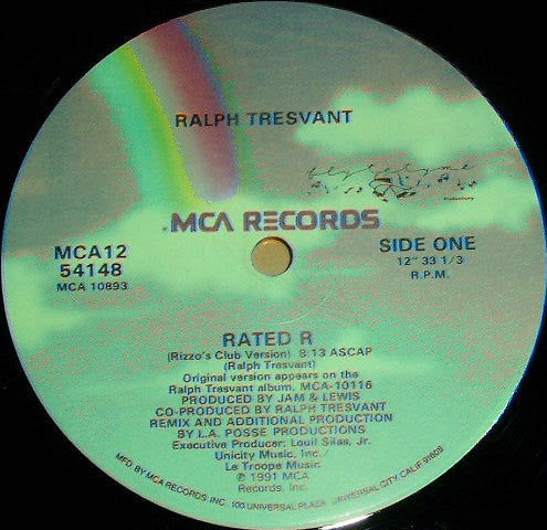 Ralph Tresvant : Rated R (12", Single)