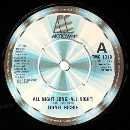 Lionel Richie - All Night Long (All Night) (7", Single, Pus)