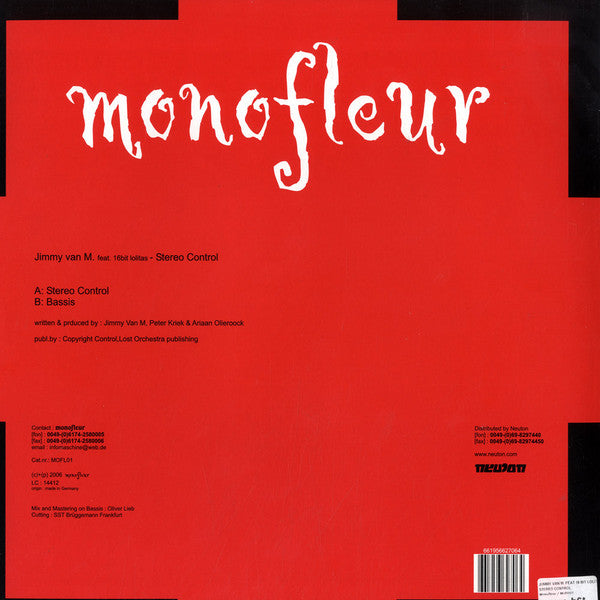 Jimmy Van M Feat. 16 Bit Lolita's : Stereo Control (12")