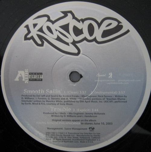 Roscoe - Smooth Sailin' (12", Promo)