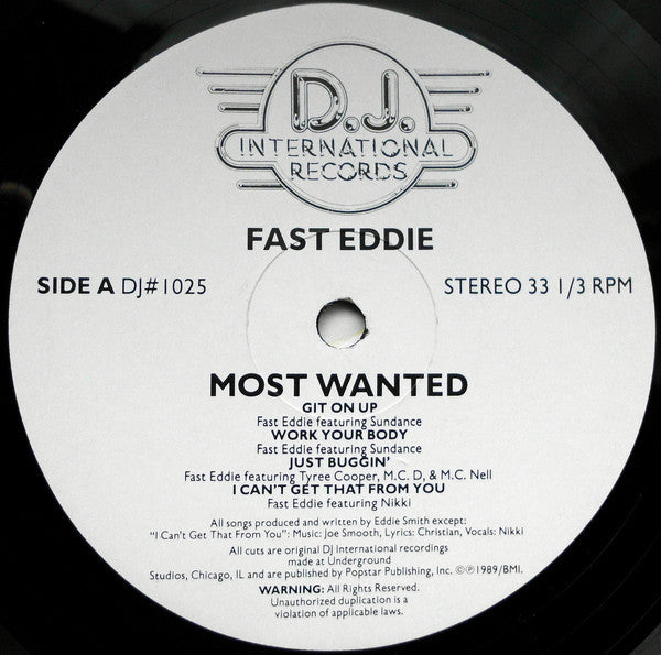 Fast Eddie* - Most Wanted (LP, Album)