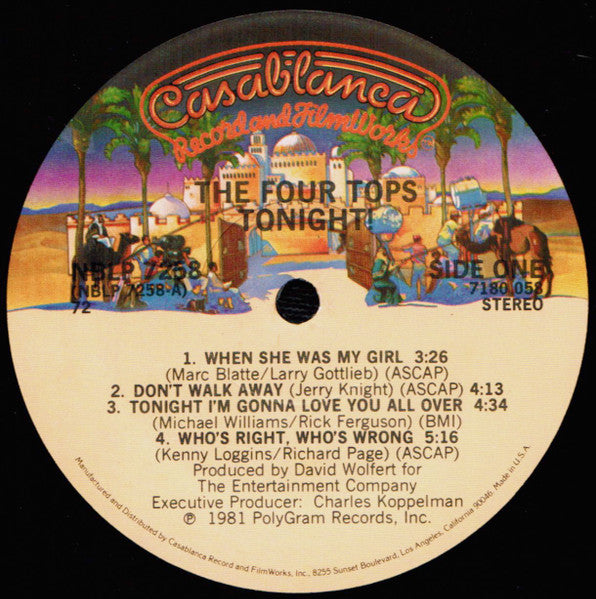 Four Tops : Tonight! (LP, Album)