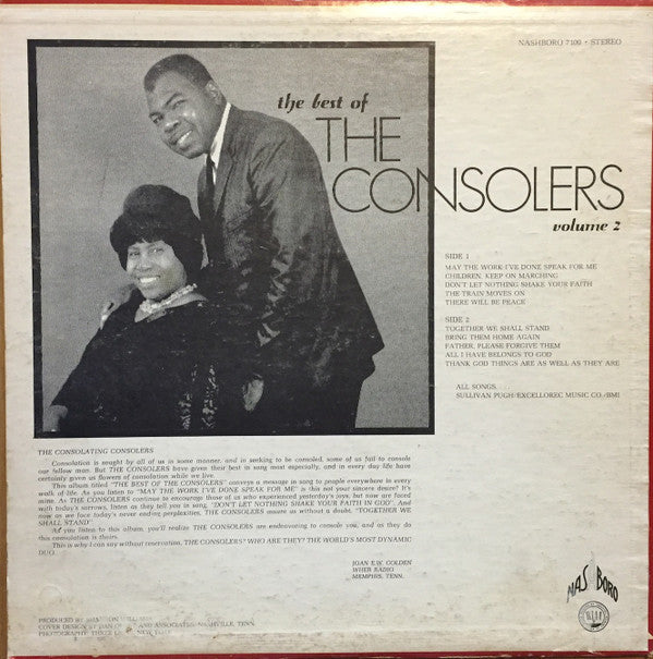 The Consolers : The Best Of The Consolers Volume 2 (LP, Comp)
