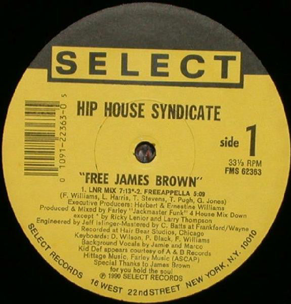The Hip House Syndicate - Free James Brown (12", Single)