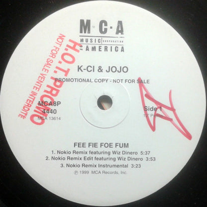 K-Ci & JoJo - Fee Fie Foe Fum (The Remix) (12", Promo)