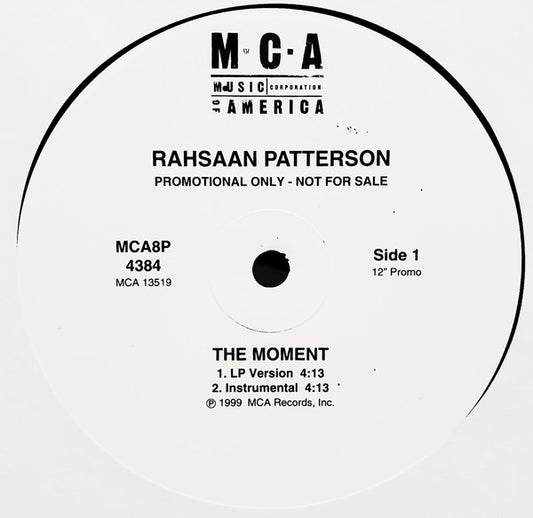 Rahsaan Patterson - The Moment (12", Promo)