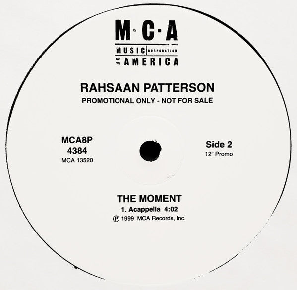 Rahsaan Patterson - The Moment (12", Promo)