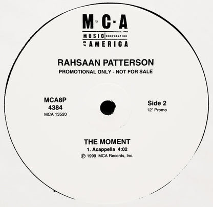Rahsaan Patterson - The Moment (12", Promo)