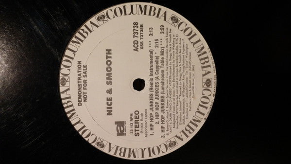 Nice & Smooth : Hip Hop Junkies (12", Promo)