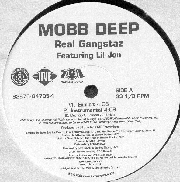 Mobb Deep - Real Gangstaz (12")