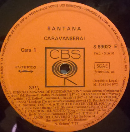 Santana - Caravanserai (LP, Album, Gat)