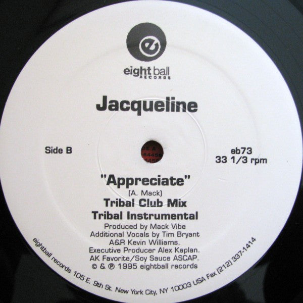 Jacqueline : Appreciate (12")
