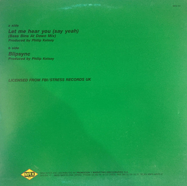 PKA : Let Me Hear You (Say Yeah) (12", Maxi)