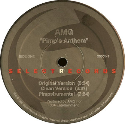 AMG : Pimp's Anthem (12", Single)