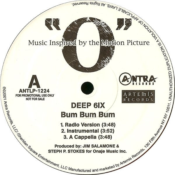 Various - Music Inspired By The Motion Picture "O" (Album Sampler) (12", Promo)
