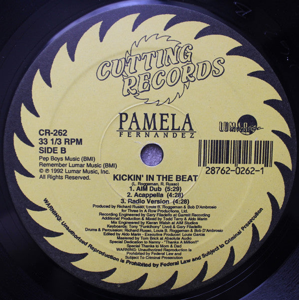 Pamela Fernandez : Kickin' In The Beat (12")