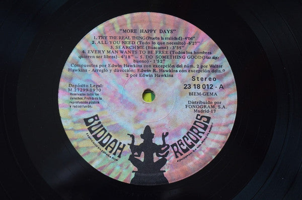 Edwin Hawkins Singers : More Happy Days (LP)