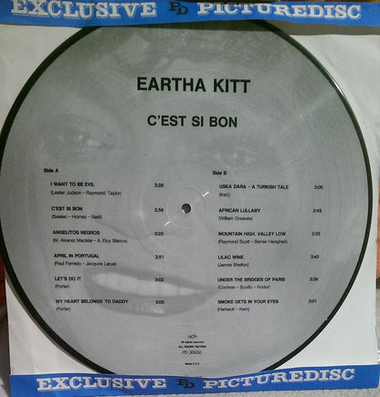Eartha Kitt - C'Est Si Bon (LP, Album, Pic, RE, Blu)
