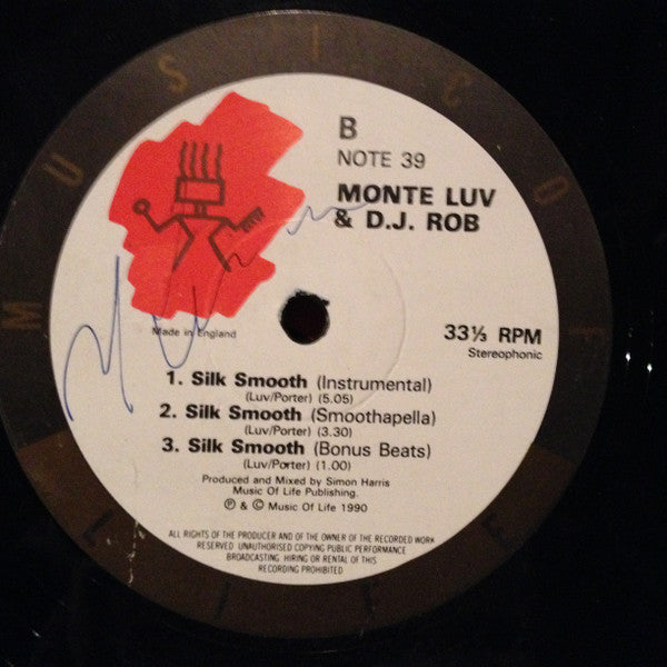 Monte Luv & D.J. Rob* - Silk Smooth (12")