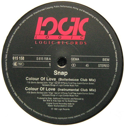 Snap! - Colour Of Love (Remix) (The Boilerhouse Mixes) (12", Maxi)