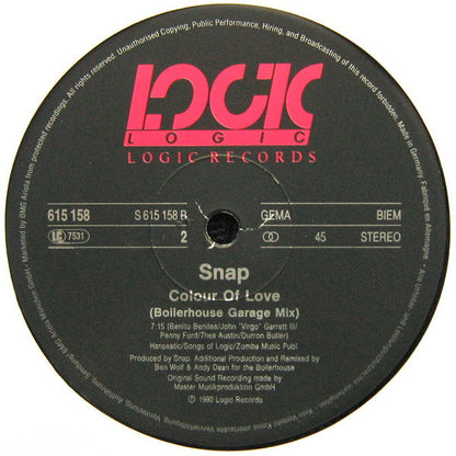 Snap! - Colour Of Love (Remix) (The Boilerhouse Mixes) (12", Maxi)