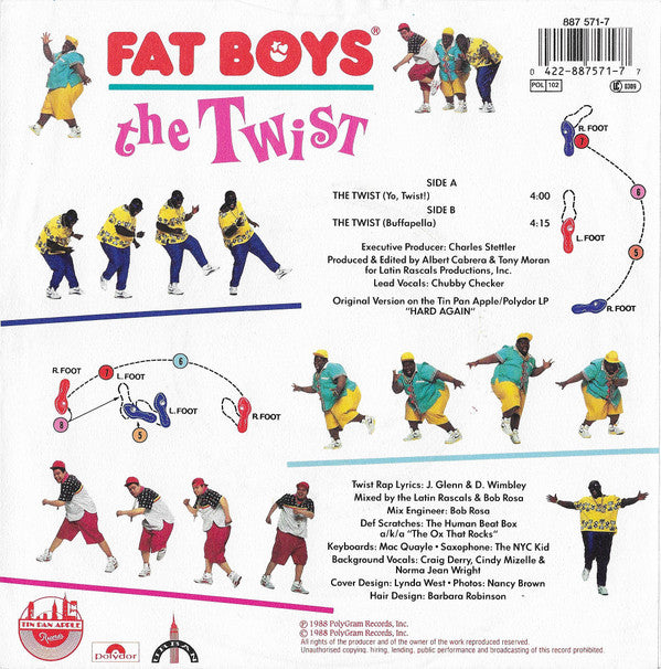 Fat Boys With Stupid Def Vocals By Chubby Checker - The Twist (7", Single)
