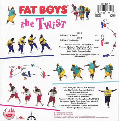 Fat Boys With Stupid Def Vocals By Chubby Checker - The Twist (7", Single)