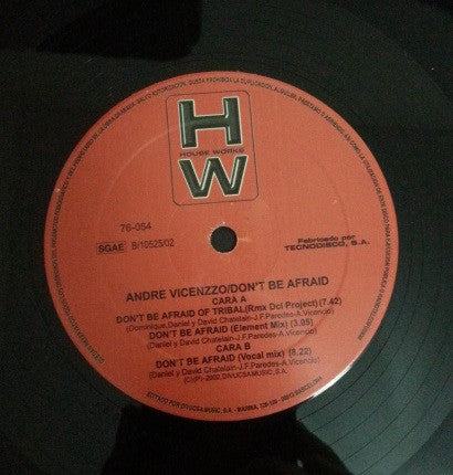 Andre Vicenzzo : Don't Be Afraid (12")