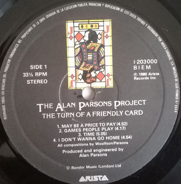 The Alan Parsons Project : The Turn Of A Friendly Card (LP, Album)