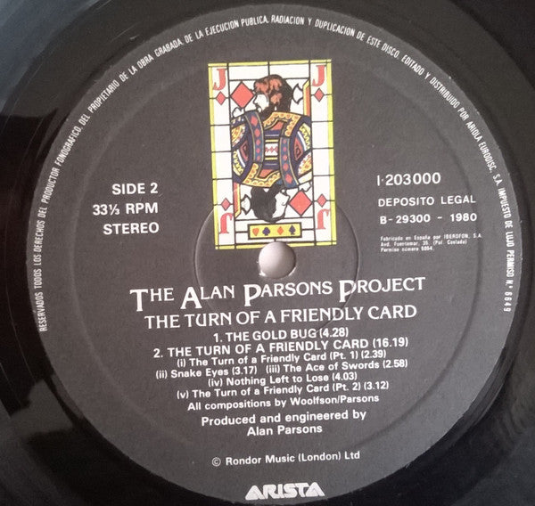 The Alan Parsons Project : The Turn Of A Friendly Card (LP, Album)