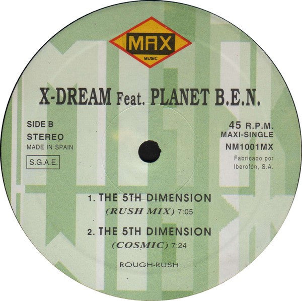 X-Dream Feat. Planet B.E.N. - The 5th Dimension (12", Maxi)