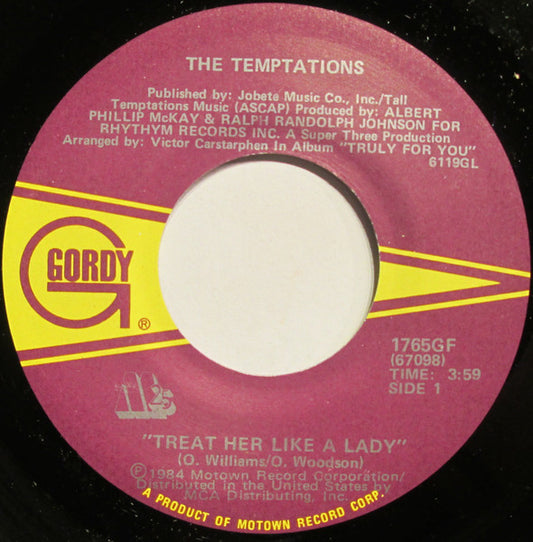 The Temptations : Treat Her Like A Lady  (7", Single)