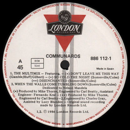 Communards* - The Multimix / So Cold The Night (12", Maxi)