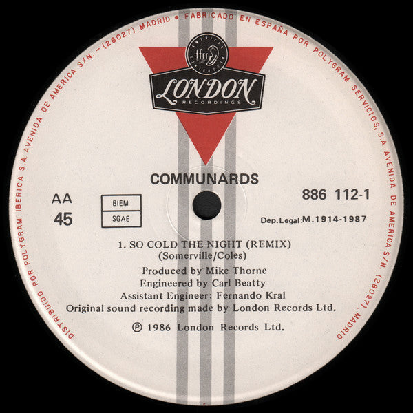 Communards* - The Multimix / So Cold The Night (12", Maxi)