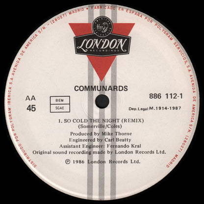 Communards* - The Multimix / So Cold The Night (12", Maxi)