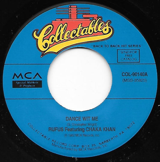 Rufus & Chaka Khan : Dance Wit Me / Jive Talkin' (7", Single)