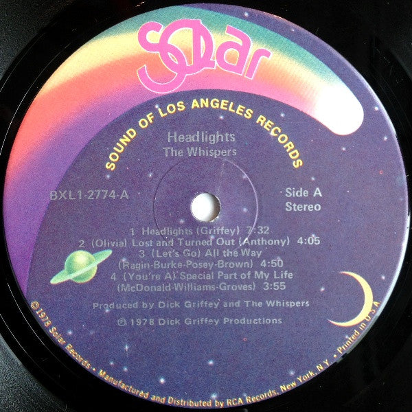 The Whispers - Headlights (LP, Album, Ind)