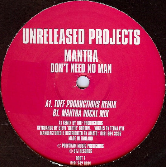 Mantra : Don't Need No Man (12")