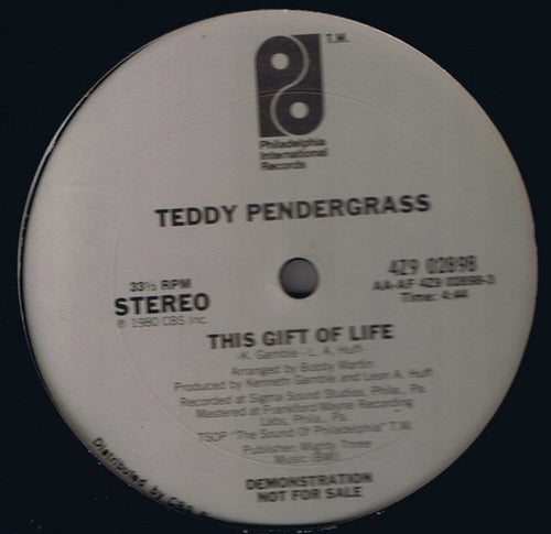 Teddy Pendergrass : This Gift Of Life (12", Promo)