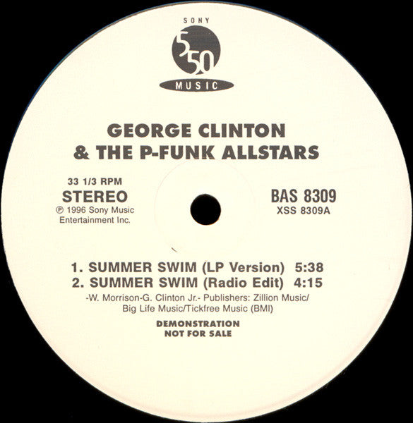 George Clinton & P-Funk All Stars : Summer Swim (12", Promo)