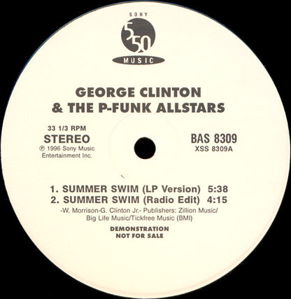 George Clinton & P-Funk All Stars : Summer Swim (12", Promo)
