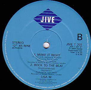 Lisa M (3) : Rock To The Beat (12", Single)