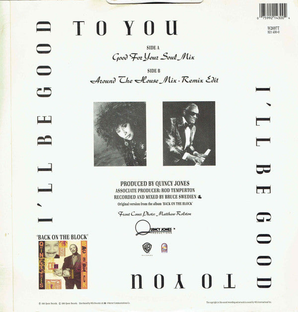 Quincy Jones Featuring Ray Charles And Chaka Khan : I'll Be Good To You (12")